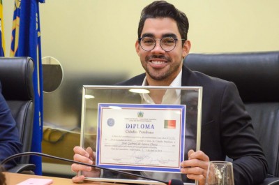 Gabriel Diniz recebeu título de cidadania paraibana no último mês de abril (Foto: Nyll Pereira)