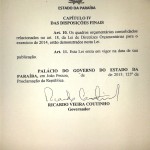 ALPB recebe projeto da LOA com modificações e deputados apreciam matéria na segunda-feira