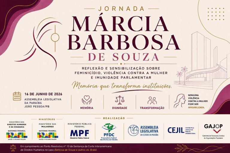 ALPB promove Jornada Márcia Barbosa para debater feminicídio, violência de gênero e imunidade parlamentar